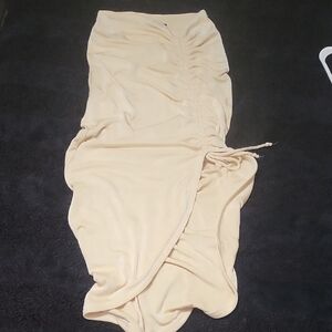 JLUXLABEL Cream Gathered Skirt